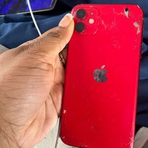 Vibrant Red iPhone with Dual Cameras